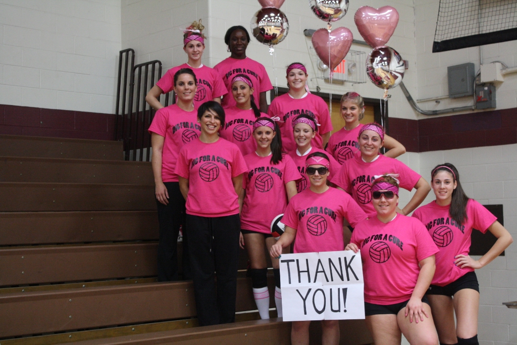 Women's Volleyball Sweeps Philadelphia in Dig for the Cure Event