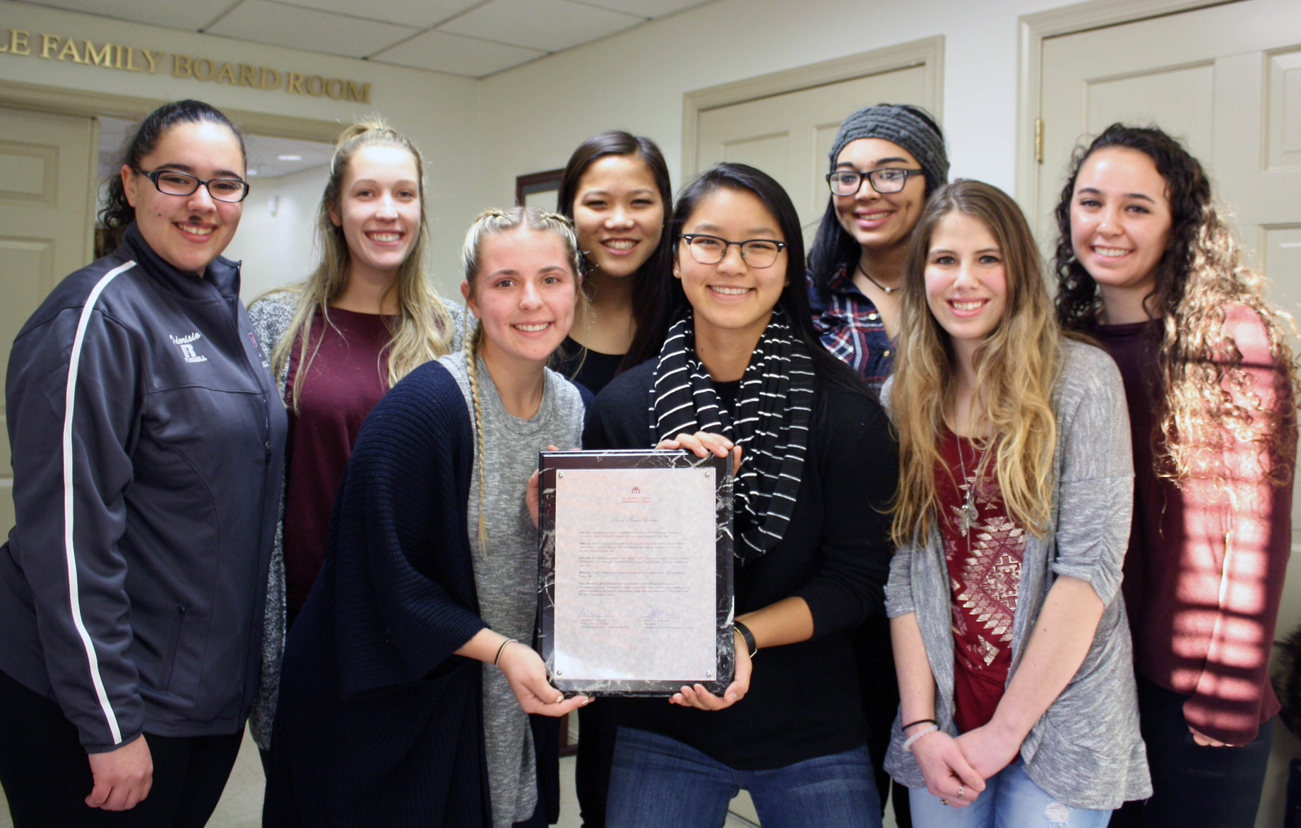 Women's Volleyball: Receive Board of Trustees Resolution